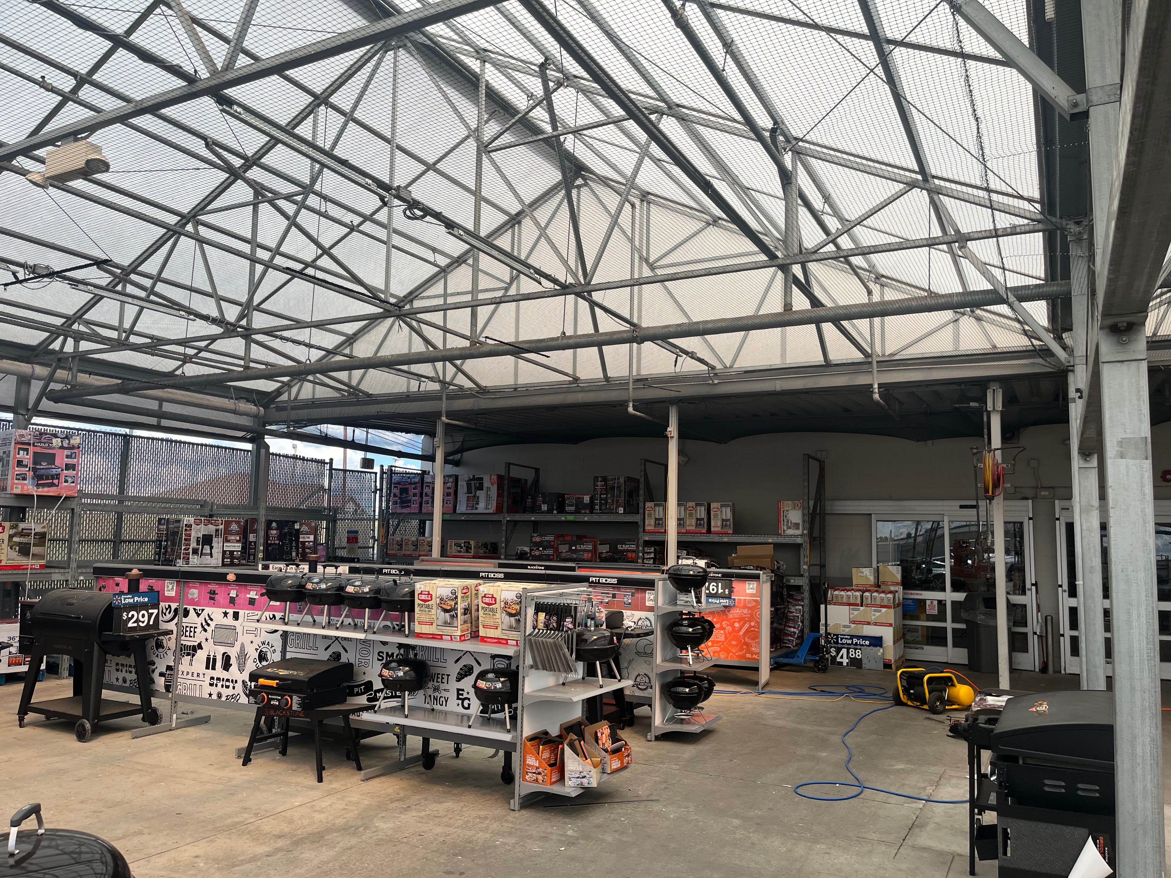 Commercial space with complete bird control system